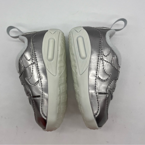 Crib Nike Max 90 OG Crib QS size 3c Silver & White - Picture 4 of 8